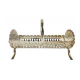 Silverplate Pierced Bread Basket with Shell Ends