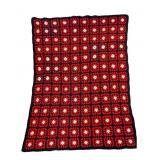 Hand-Crocheted Granny Square Afghan Blanket