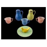 Hazel-Atlas Style Pastel Glass and Ceramic Set
