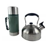 Stanley Thermos and Stainless Steel Tea Kettle