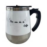 Self-Stirring Stainless Steel Coffee Mug