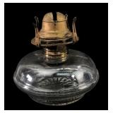 Queen Anne No. 2 Brass and Glass Oil Lamp