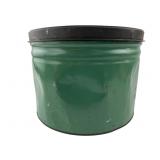 Vintage Green Enameled Metal Storage Tin