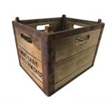 VTG Lemons Dairy Wood and Metal Milk Crate