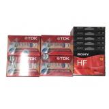 Sony and TDK 90-Minute Audio Cassette Tape Lot