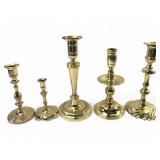 VTG Baldwin Brass Candle Holders, Set of 5