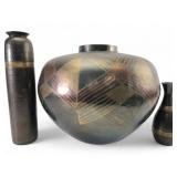 Indian Brass Vases, Set of 3