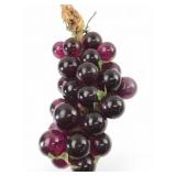 MCM XL Purple Lucite Grapes Driftwood Stem 16"L