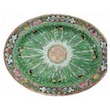 Chinese Export Cabbage Leaf Porcelain Oval Platter