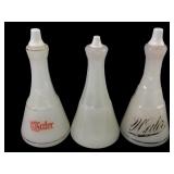 Vintage Milk Glass Barber Bottles, Pr. of 3