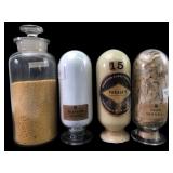 Group of 4 Vintage Apothecary and Chemical Jars