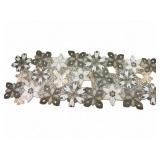 Beaded Floral Table Runner, 35 x 13.5