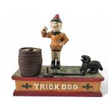 Cast Iron Trick Dog Mechanical Coin Bank
