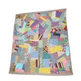 VTG Hand Sewn Crazy Quilt