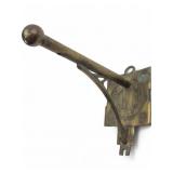 Art Deco Brass Wall Hook with Laurel Wreath