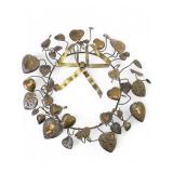 VTG Brass & Bronze Heart Wreath