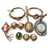 Cameo Victorian Style Jewelry Lot