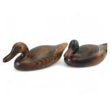 VTG John Jeffrey Barto Signed Mallard Decoys, Pr.
