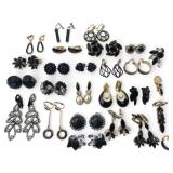 Trifari and Assorted Vintage Black Accent Jewelry