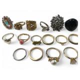 Assorted Costume Jewelry Ring Lot