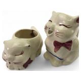 VTG Shawnee Pottery Puss n Boots Creamer and Sugar