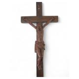 18.5" Carved Wood Crucifix with Corpus