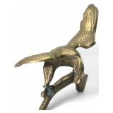Vintage Brass Eagle on Branch Figurine