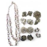Vintage Floral Costume Jewelry Lot