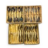 Edelweiss & Ornate Silverplate Flatware Sets