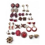 Vintage Red Costume Jewelry Lot