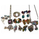Vintage Multi-Color Rhinestone Jewelry Collection