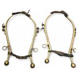 Pr. Brass Horse Hames with Leather Straps