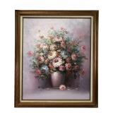Helman Signed Floral Still Life Oil on Canvas