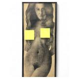 Signed Pencil Nude Female Portrait Artwork