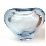 MCM Holmegaard Blue Art Glass Vase,