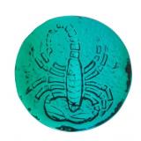 VTG Blenko Azure Blue Glass Scorpio Zodiac Paperwe