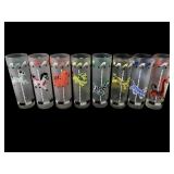 VTG Libbey Carousel Circus Frosted Tumbler Glasses