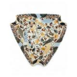 Kutani Hand-Painted Porcelain Shishi Lion Dish
