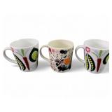 R¶rstrand Kulinara & Pentik Porcelain Mugs, 4" T