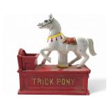 Cast Iron Trick Pony Mechanical Coin Bank