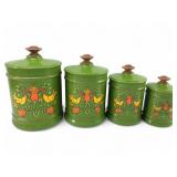 VTG Kromex Metal Canister Set with Lids