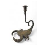 VTG Lost Wax Cast Brass Scorpion Candle Holder