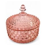 Rare Duncan & Miller Art Deco Pink Glass Vanity Ja
