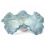 Victorian Opalescent Hobnail Ruffled Art Glass Bow