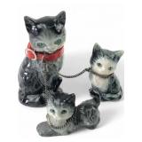 VTG Goebel Porcelain Cat & Kittens Figurines