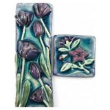 Biondo Studio Art Pottery Floral Tiles, 2.5x2.5, 2