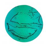 VTG Blenko Azure Blue Glass Pisces Zodiac Paperwei