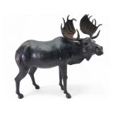 Genuine Leather Moose Figurine Made in India