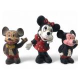 Vintage Cast Iron Mickey & Minnie Mouse Banks