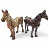 Pr. Antique Cast Iron Horse Coin Banks